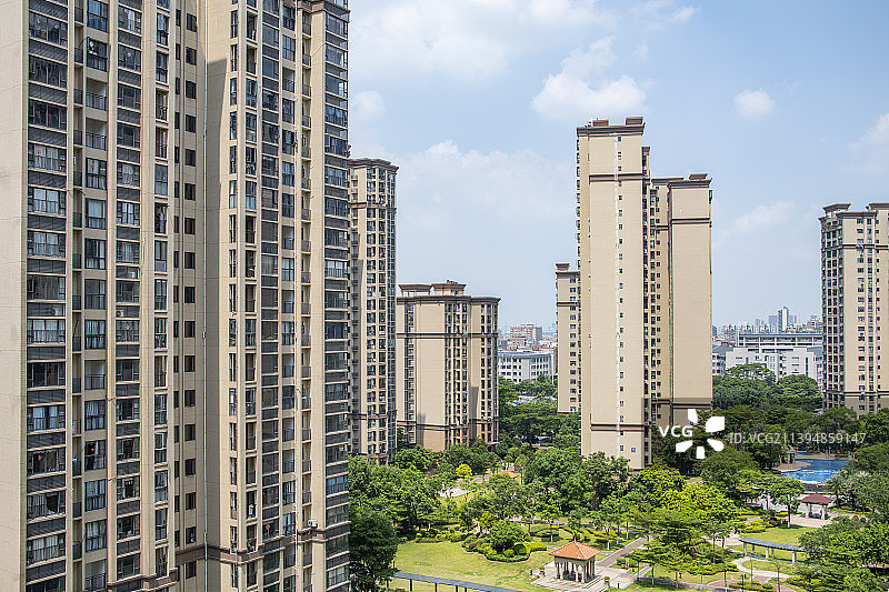 现代社区住宅楼盘图片素材