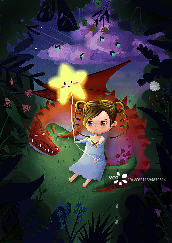 龙的女孩图片素材