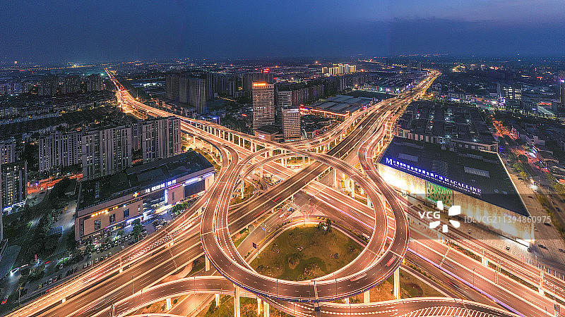 涡轮增压 鲲鹏展翅，航拍扬州润扬立交桥图片素材