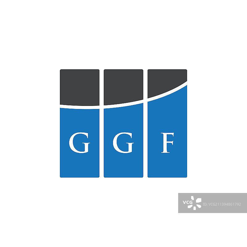 GGF字母logo设计，白色背景GGF图片素材