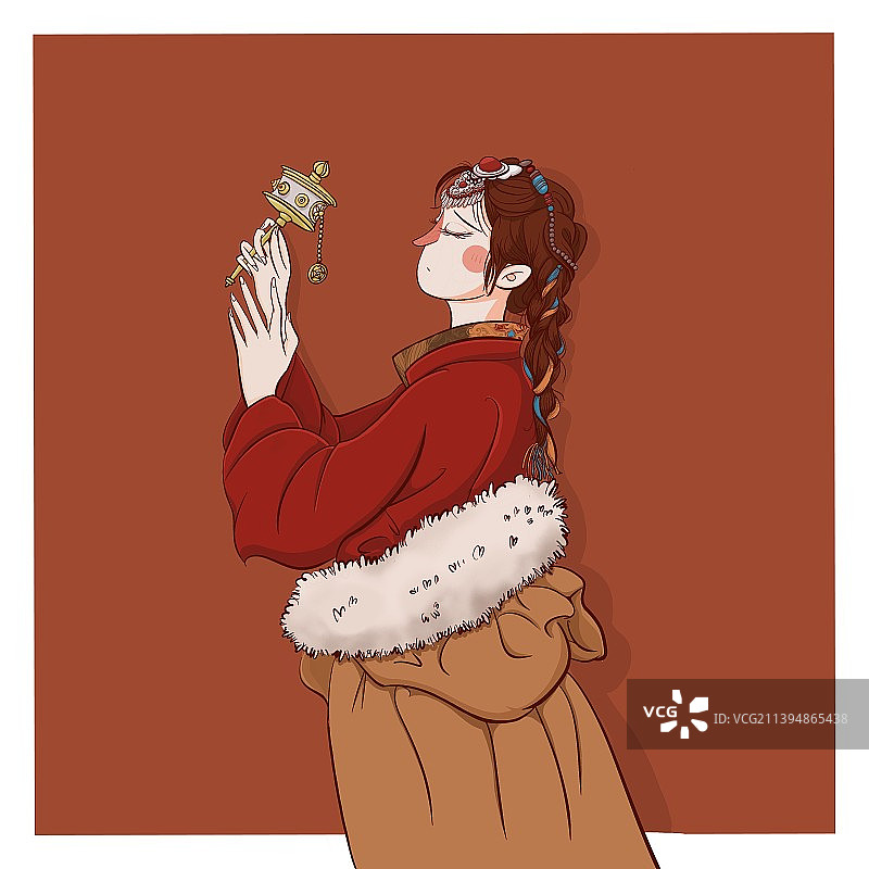 藏族女孩图片素材