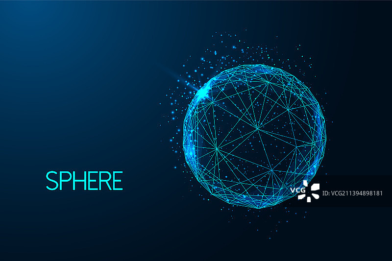 未来互联发光球体概念图片素材