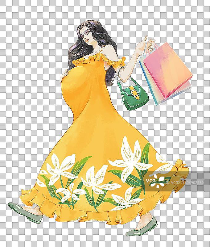 怀孕的美丽女人图片素材