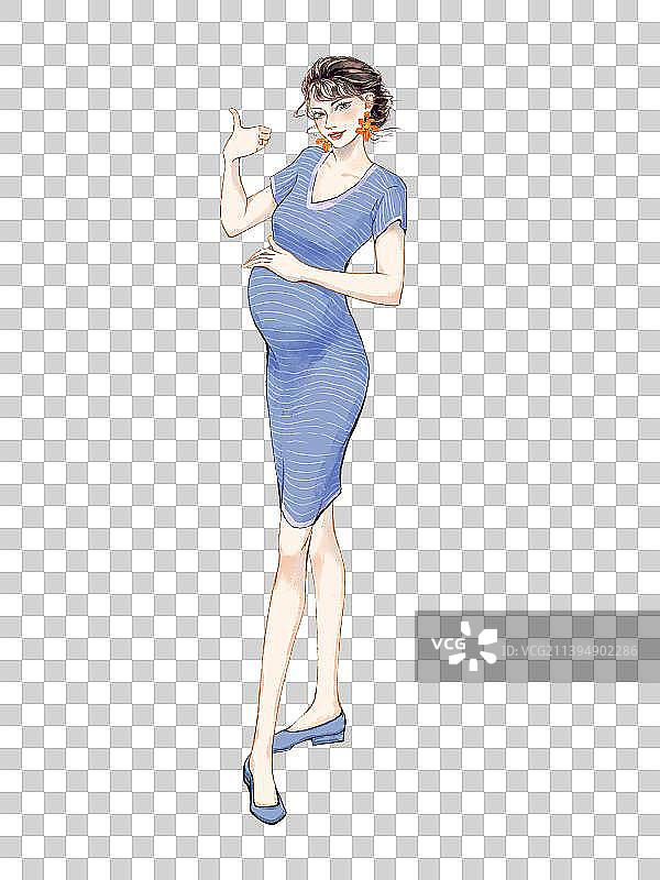 怀孕的美丽女人图片素材