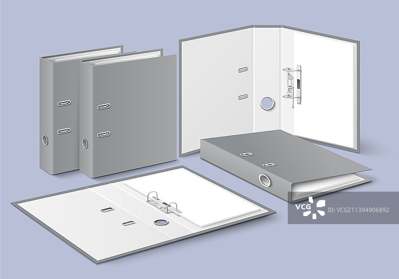 逼真的空白办公室文件夹模型图片素材