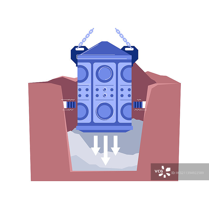 安装旱井隔离概念图片素材