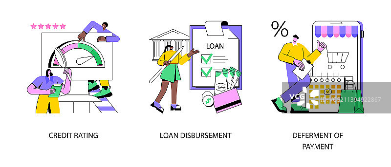 银行服务抽象概念图片素材