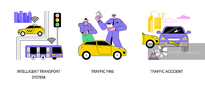 交通管制抽象概念图片素材