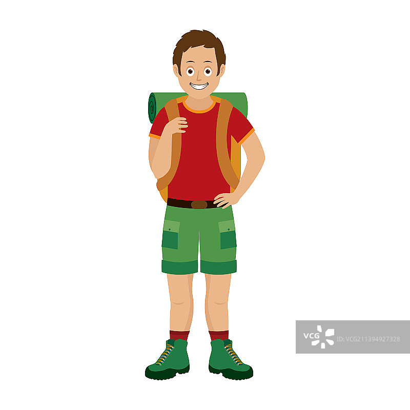 带旅行包的旅行者图标图片素材