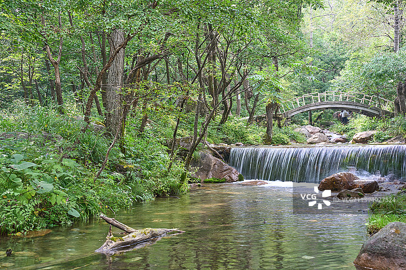 北京玉渡山山涧小溪与岩石图片素材