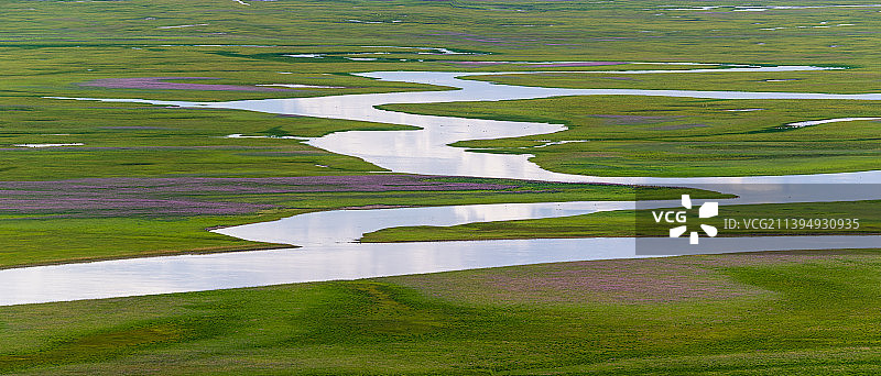 新疆巴音布鲁克草原九曲十八湾图片素材