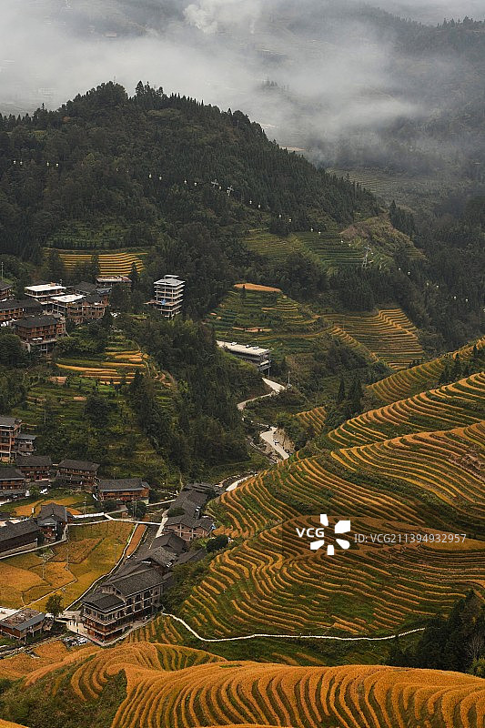 金坑梯田之千层天梯图片素材