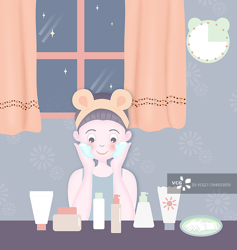 护肤流程图片素材