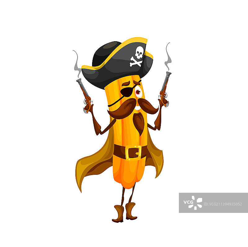 卡通墨西哥吉事果海盗船长角色图片素材