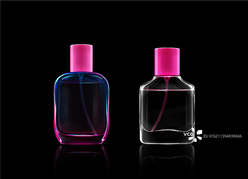 香水古龙水玻璃瓶图片素材