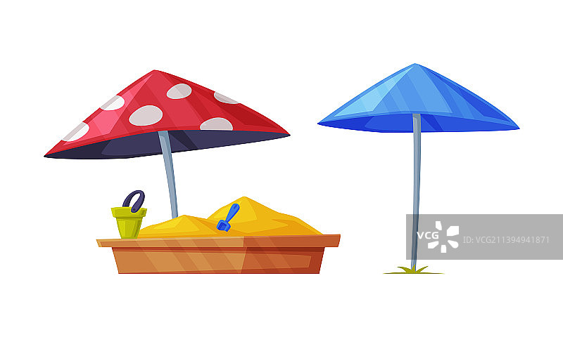 带沙坑的游乐场设备图片素材