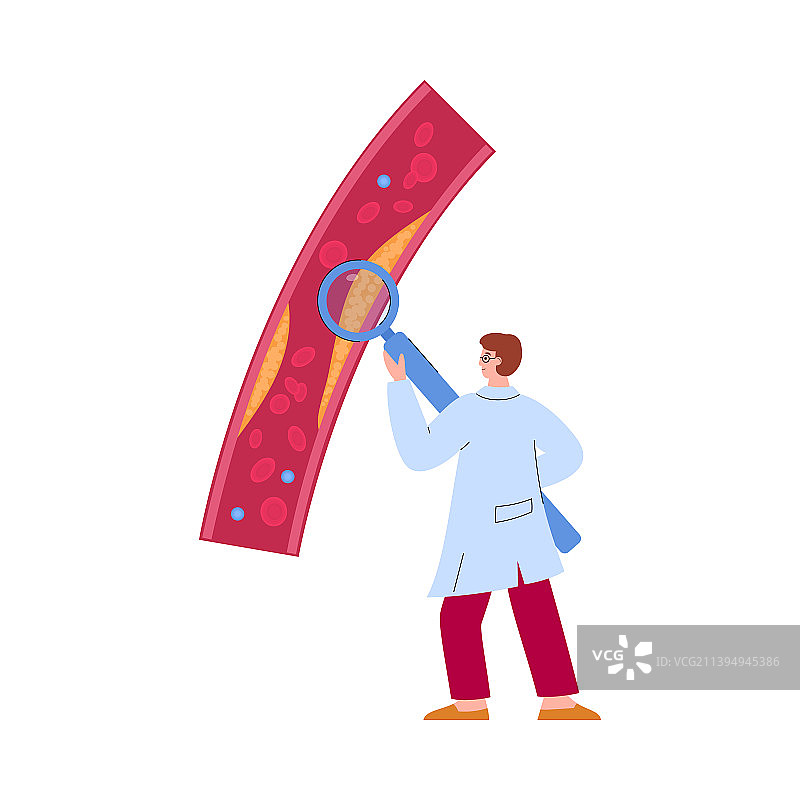 医生检查血液胆固醇水平图片素材