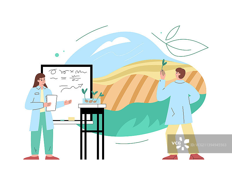 农学抽象概念与科学家图片素材