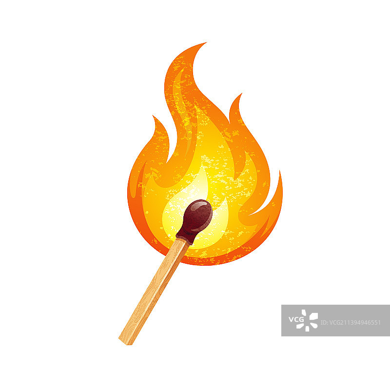 带火焰的火柴图标图片素材