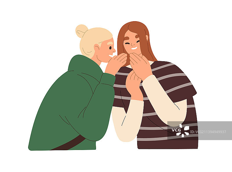 女人们窃窃私语，分享秘密图片素材