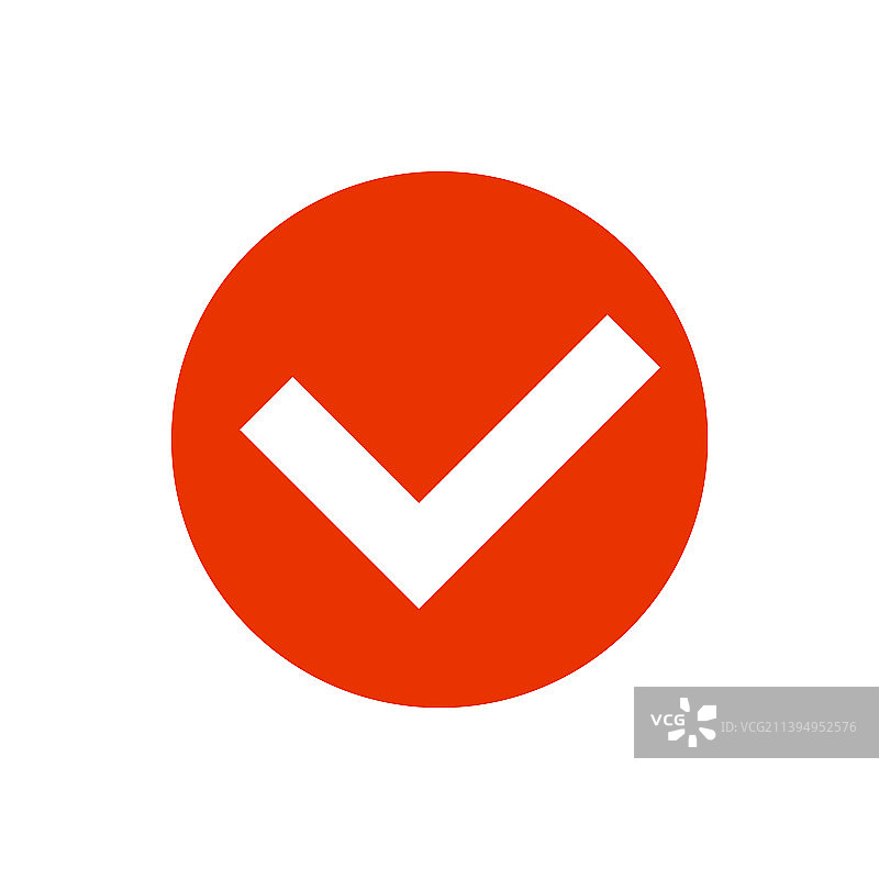圆形红色对勾图标图片素材