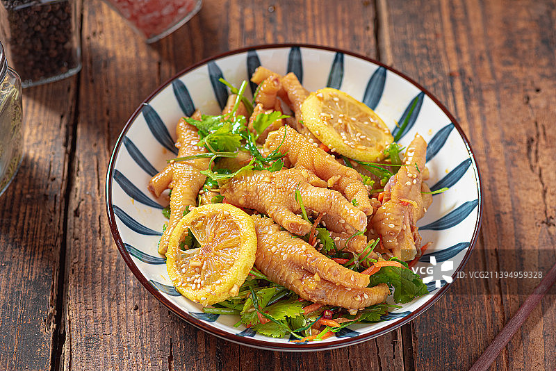 凉拌柠檬鸡脚图片素材