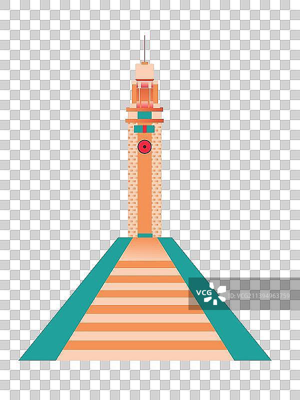 矢量插画香港地标建筑尖沙咀钟楼图片素材