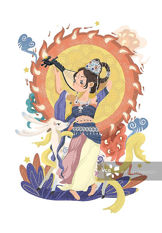 敦煌飞天女神图片素材