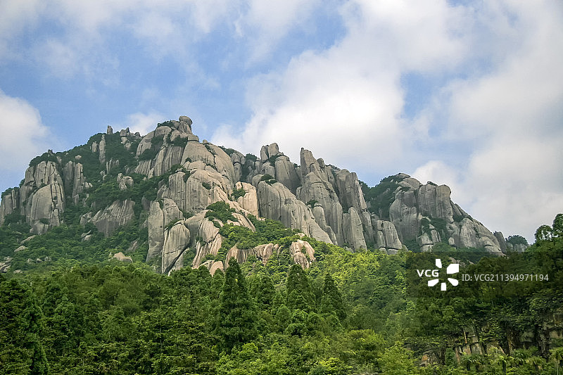 福建太姥山主峰奇石晴天风光图片素材