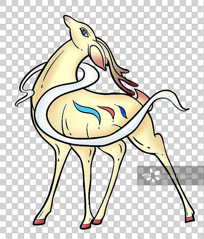 九色鹿图片素材