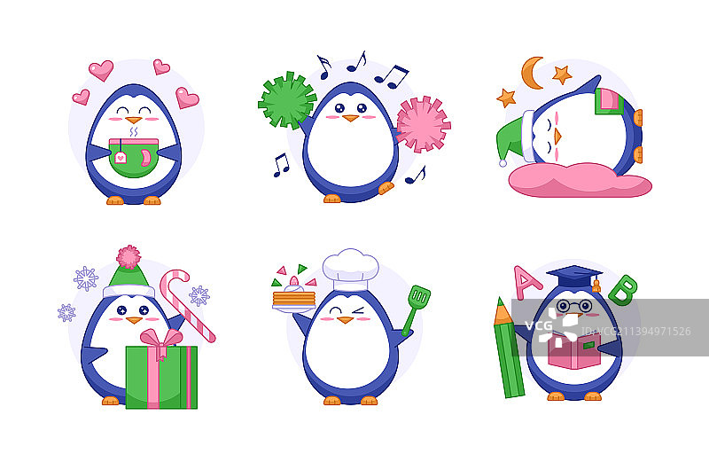 可爱企鹅图案图片素材