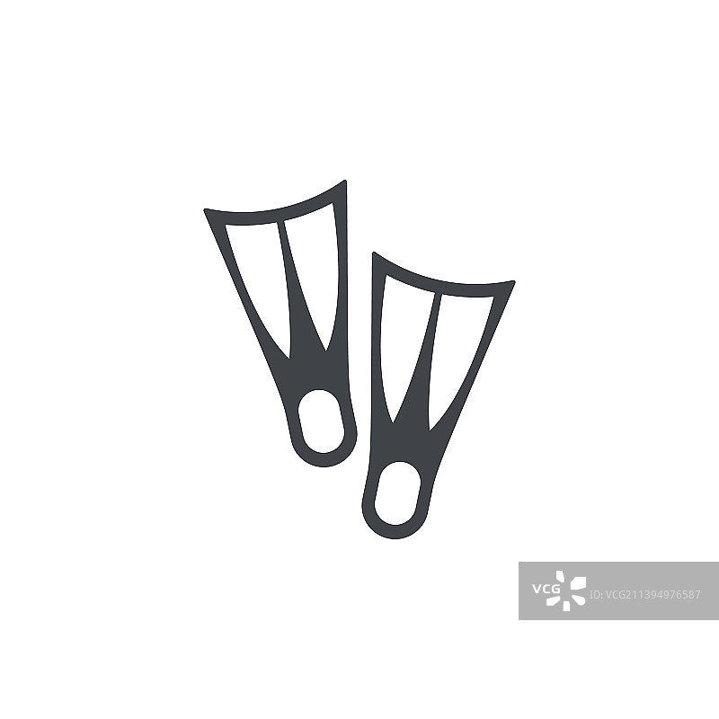 潜水鳍图标水下设备图片素材