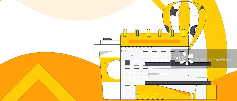 签到人物扁平矢量概念运营插画图片素材