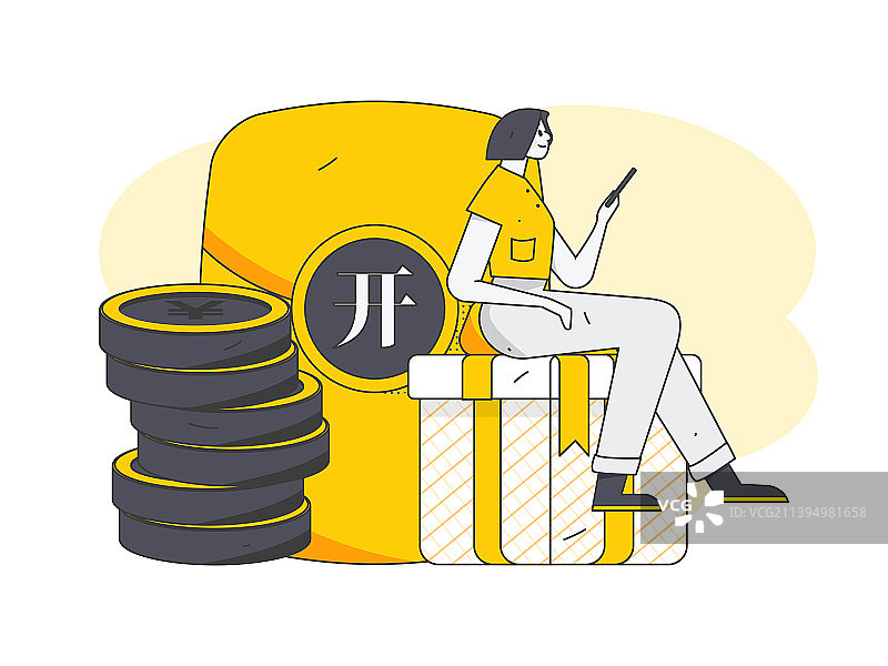 网购电商扁平矢量概念运营插画图片素材