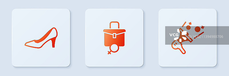 女性工作、女鞋和女权主义图片素材