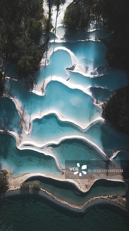 人间瑶池 神仙池钙化池图片素材