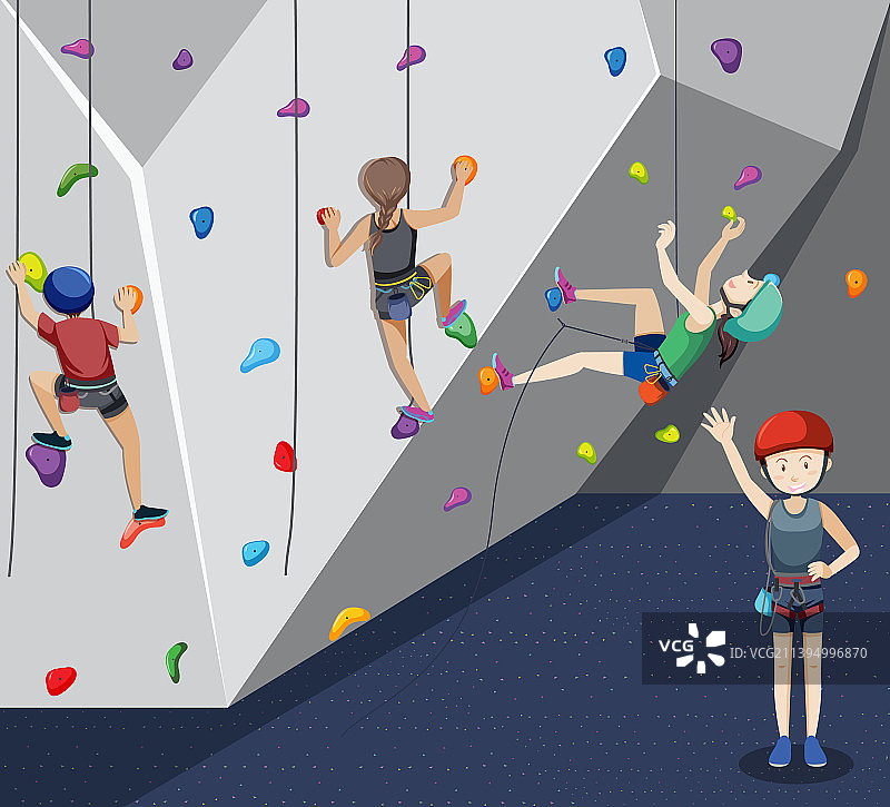 室内攀岩馆图片素材