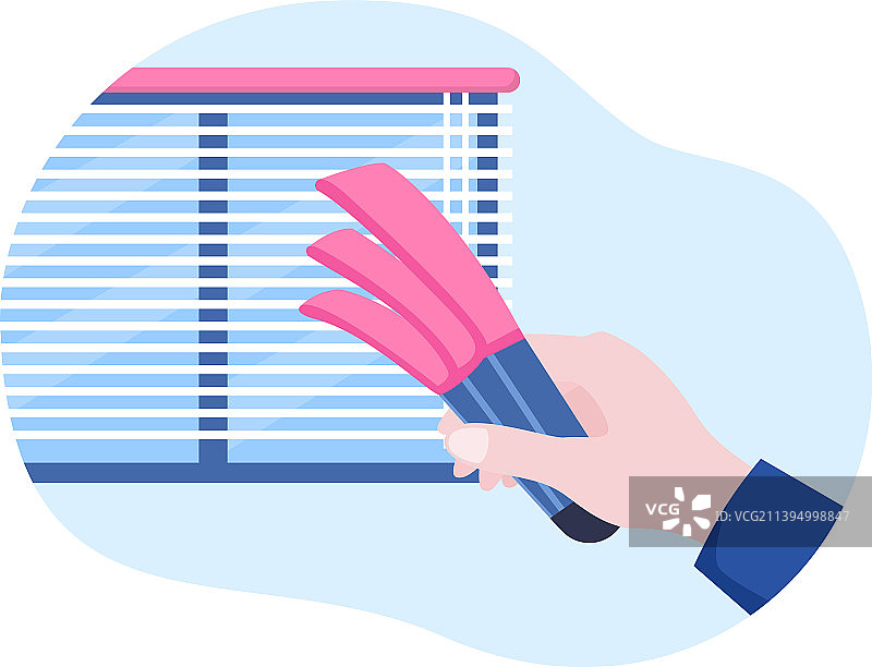 百叶窗维修服务，窗户和窗帘处理图片素材