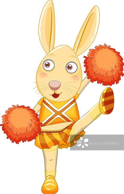 啦啦队兔子卡通形象图片素材