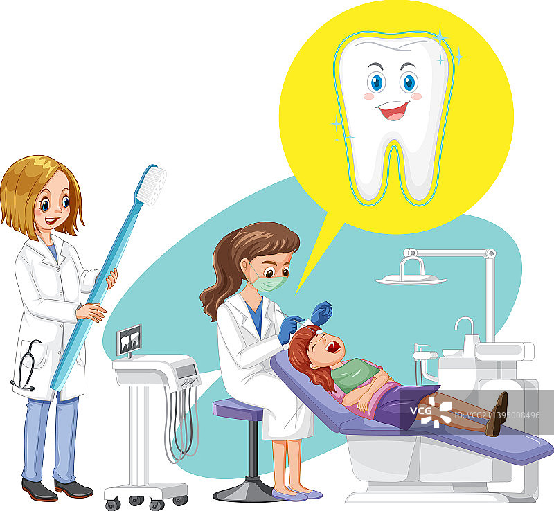 牙医正在检查患者牙齿图片素材
