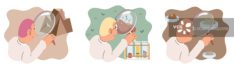 土壤分析与土地污染或结构图片素材