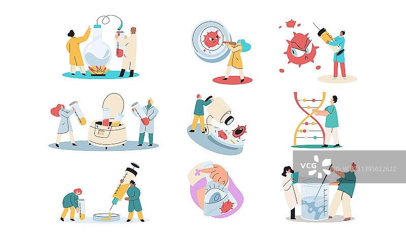 进行杀毒疫苗研究的科学家图片素材