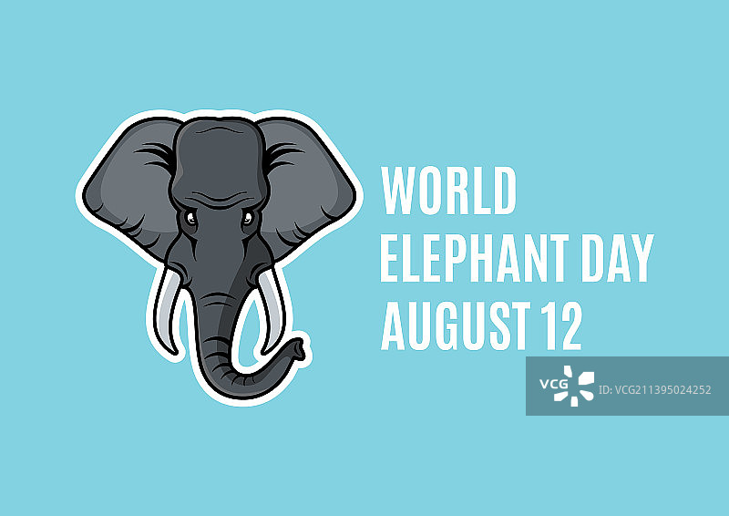 世界大象日动物野生自然图标图片素材