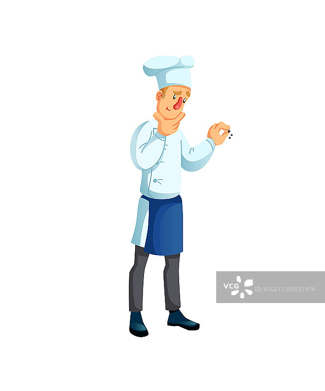 扁平卡通厨师工作场景图片素材