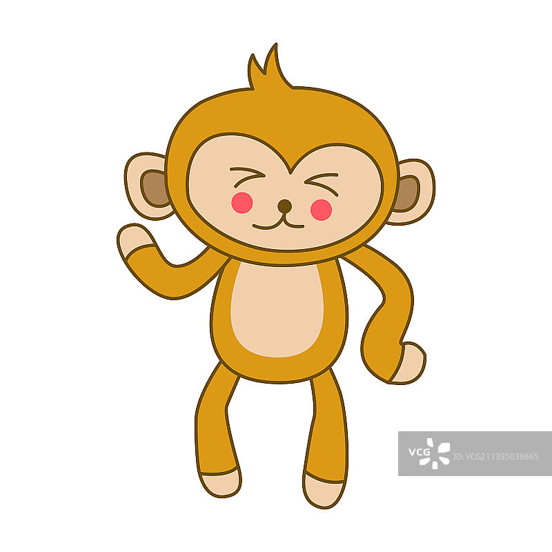 卡通设计的猴子剪贴画图片素材