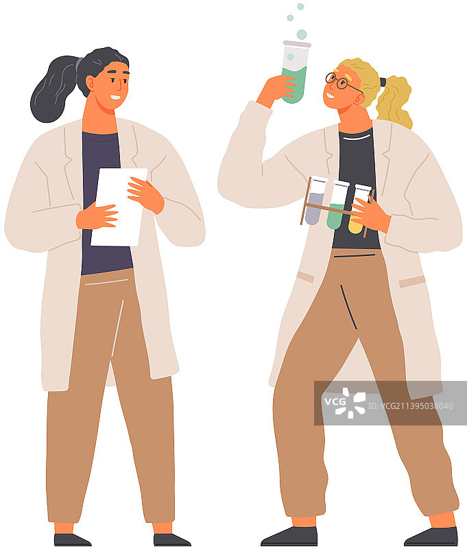 科学家进行化学实验图片素材