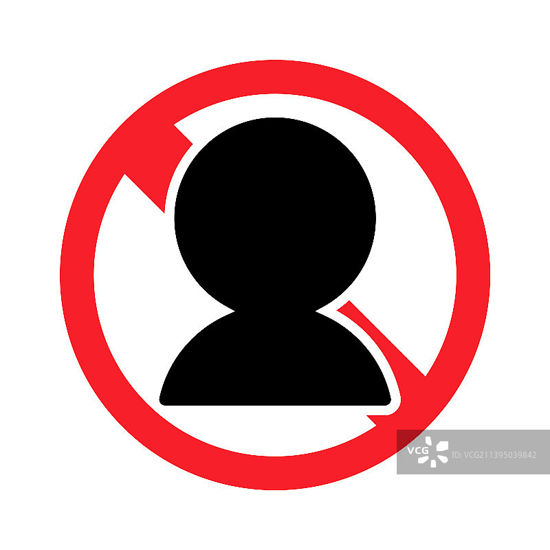 用户图标和禁止标记图片素材