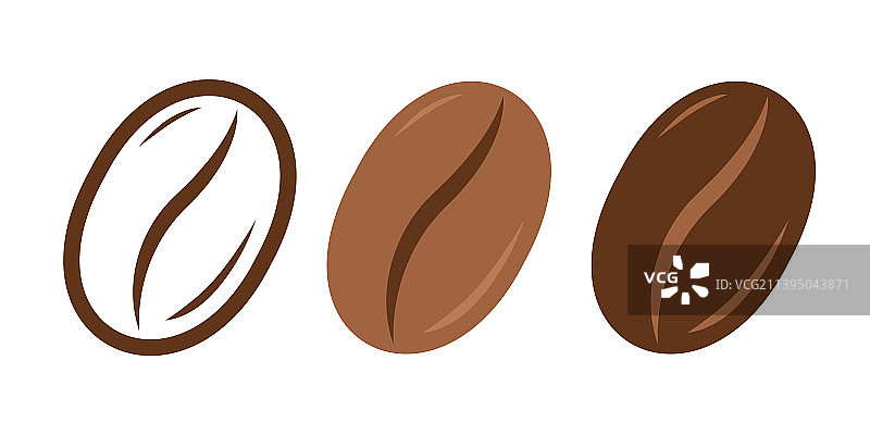 咖啡豆咖啡店图标徽章图片素材