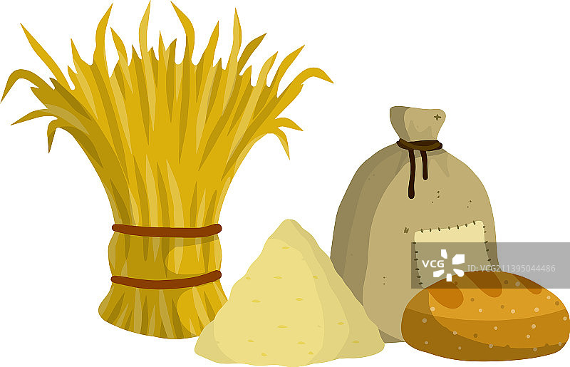 乡村干草堆麦穗图片素材