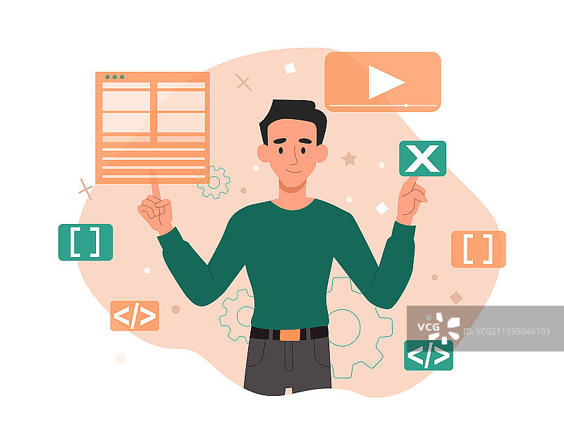 网站开发概念图片素材